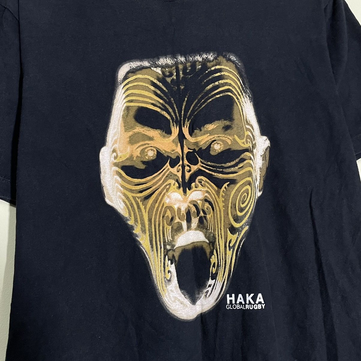 Vintage Vintage Y2K Graphic Tee Skull Face Horror Streetwear Black L Size US L / EU 52-54 / 3 - 5 Thumbnail