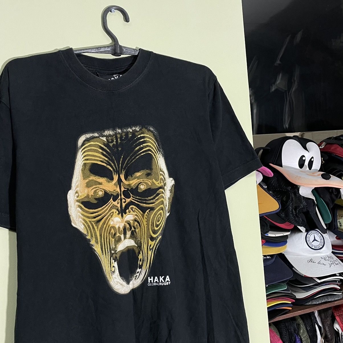 Vintage Vintage Y2K Graphic Tee Skull Face Horror Streetwear Black L Size US L / EU 52-54 / 3 - 4 Thumbnail
