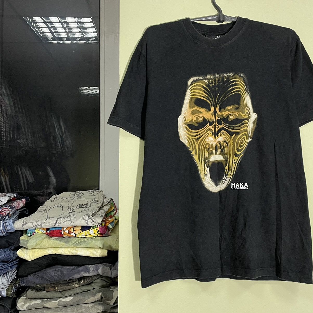 Vintage Vintage Y2K Graphic Tee Skull Face Horror Streetwear Black L Size US L / EU 52-54 / 3 - 3 Thumbnail