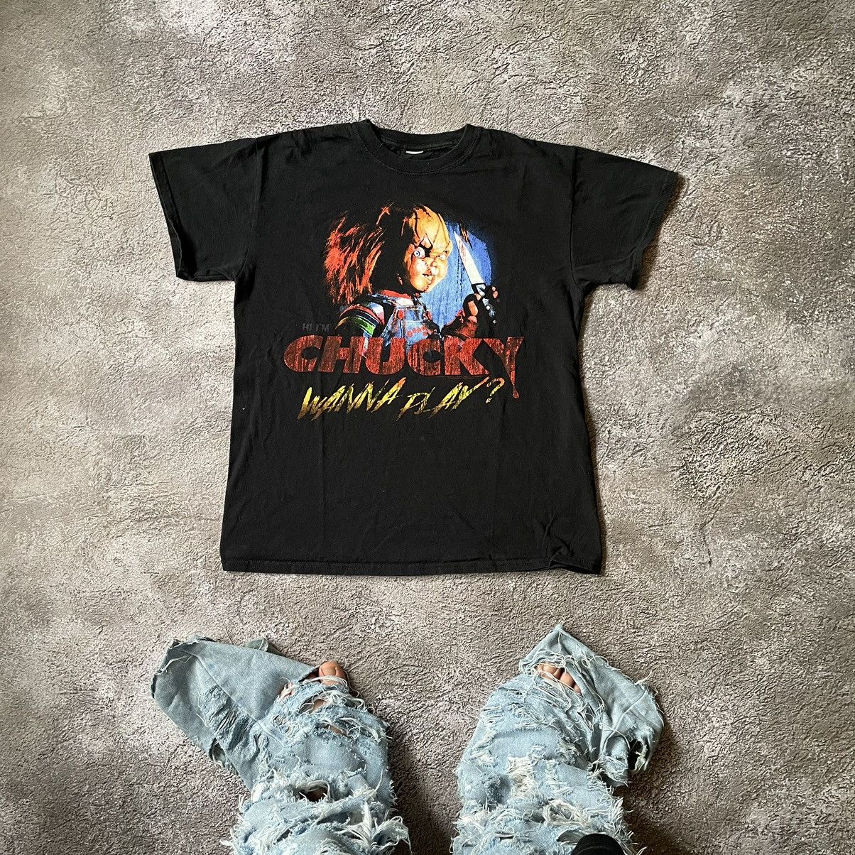 Vintage Vintage Y2K Horror Graphic Tee Chucky Thrashed Grunge Slim M Size US M / EU 48-50 / 2 - 1 Thumbnail