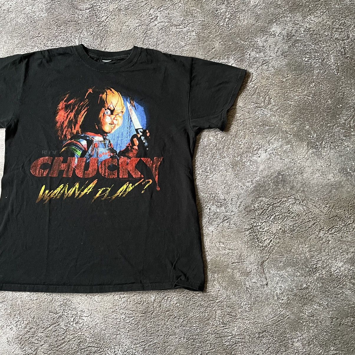 Vintage Vintage Y2K Horror Graphic Tee Chucky Thrashed Grunge Slim M Size US M / EU 48-50 / 2 - 3 Thumbnail