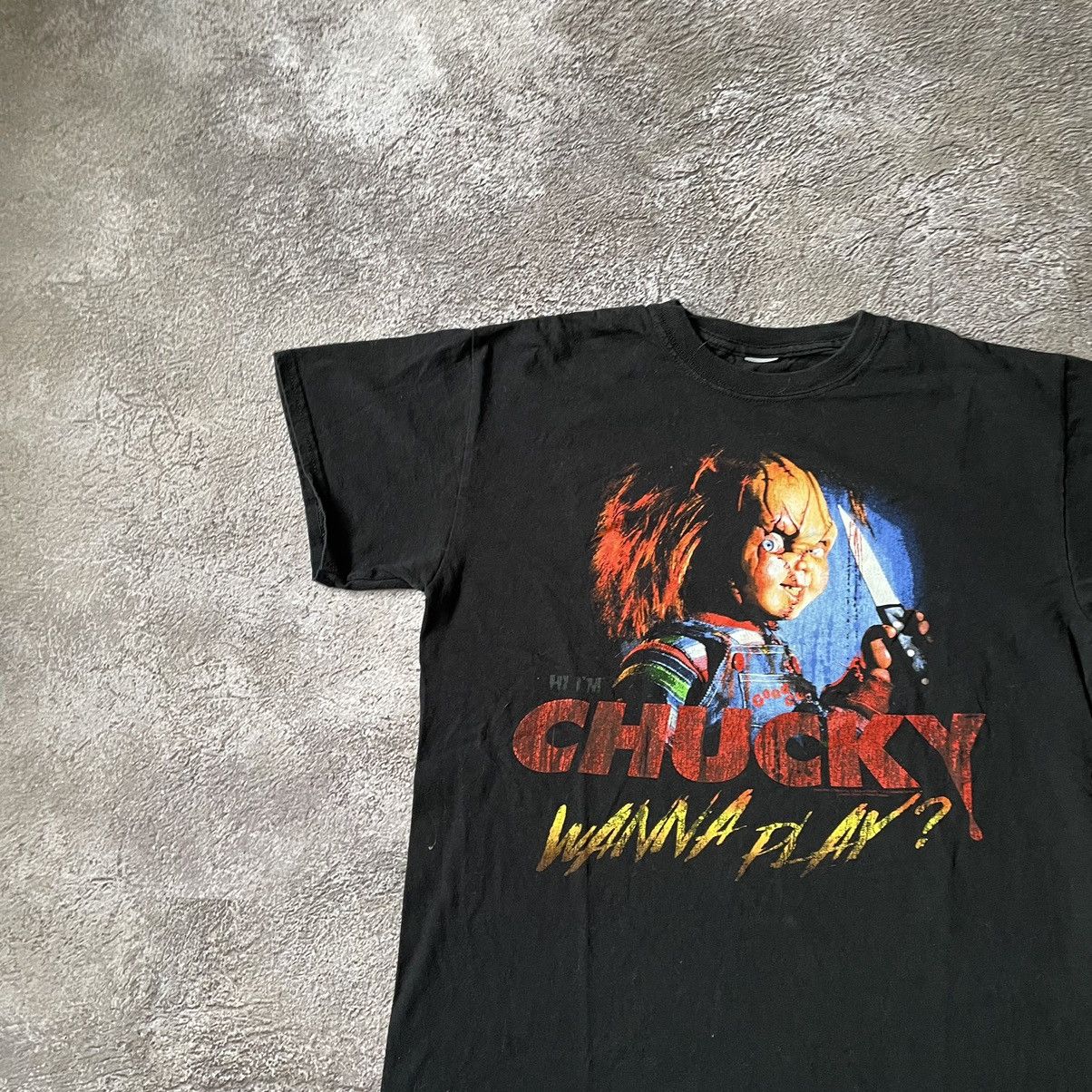 Vintage Vintage Y2K Horror Graphic Tee Chucky Thrashed Grunge Slim M Size US M / EU 48-50 / 2 - 4 Thumbnail