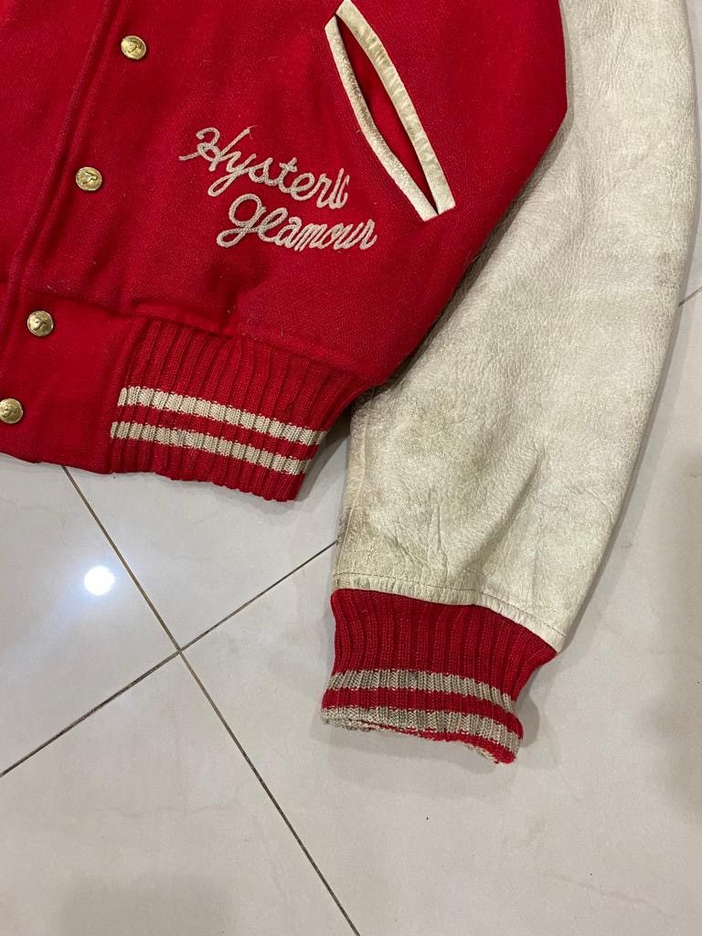 Hysteric Glamour 🔥Hysteric Glamour Embroidery Wool Leather Varsity Jacket Size US M / EU 48-50 / 2 - 9 Thumbnail