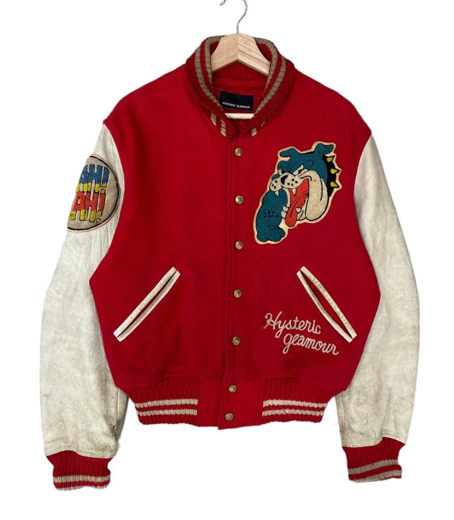 Hysteric Glamour 🔥Hysteric Glamour Embroidery Wool Leather Varsity Jacket Size US M / EU 48-50 / 2 - 3 Thumbnail