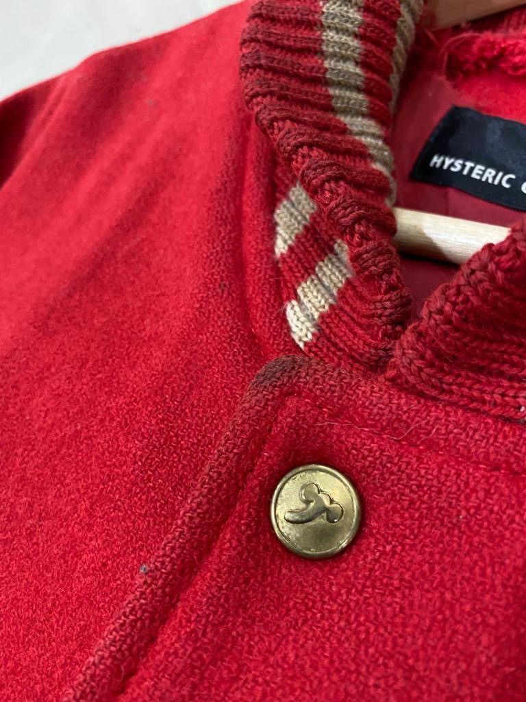 Hysteric Glamour 🔥Hysteric Glamour Embroidery Wool Leather Varsity Jacket Size US M / EU 48-50 / 2 - 11 Thumbnail