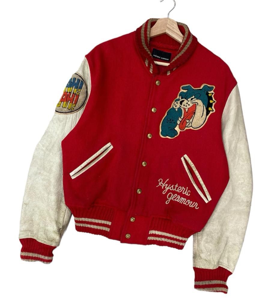 Hysteric Glamour 🔥Hysteric Glamour Embroidery Wool Leather Varsity Jacket Size US M / EU 48-50 / 2 - 4 Thumbnail