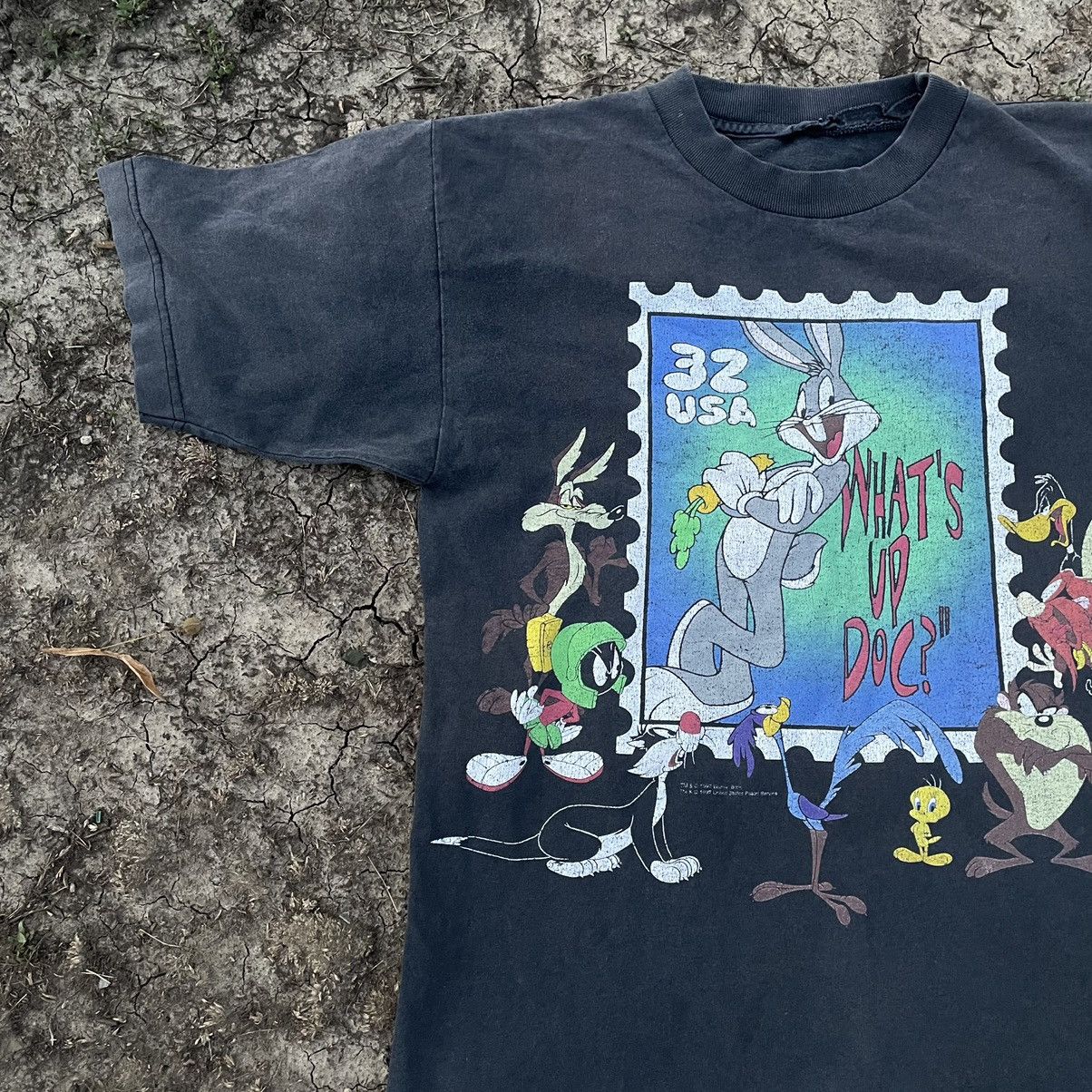 Vintage Vintage 90s Graphic Tee Looney Tunes Character Print Faded B Size US L / EU 52-54 / 3 - 2 Thumbnail
