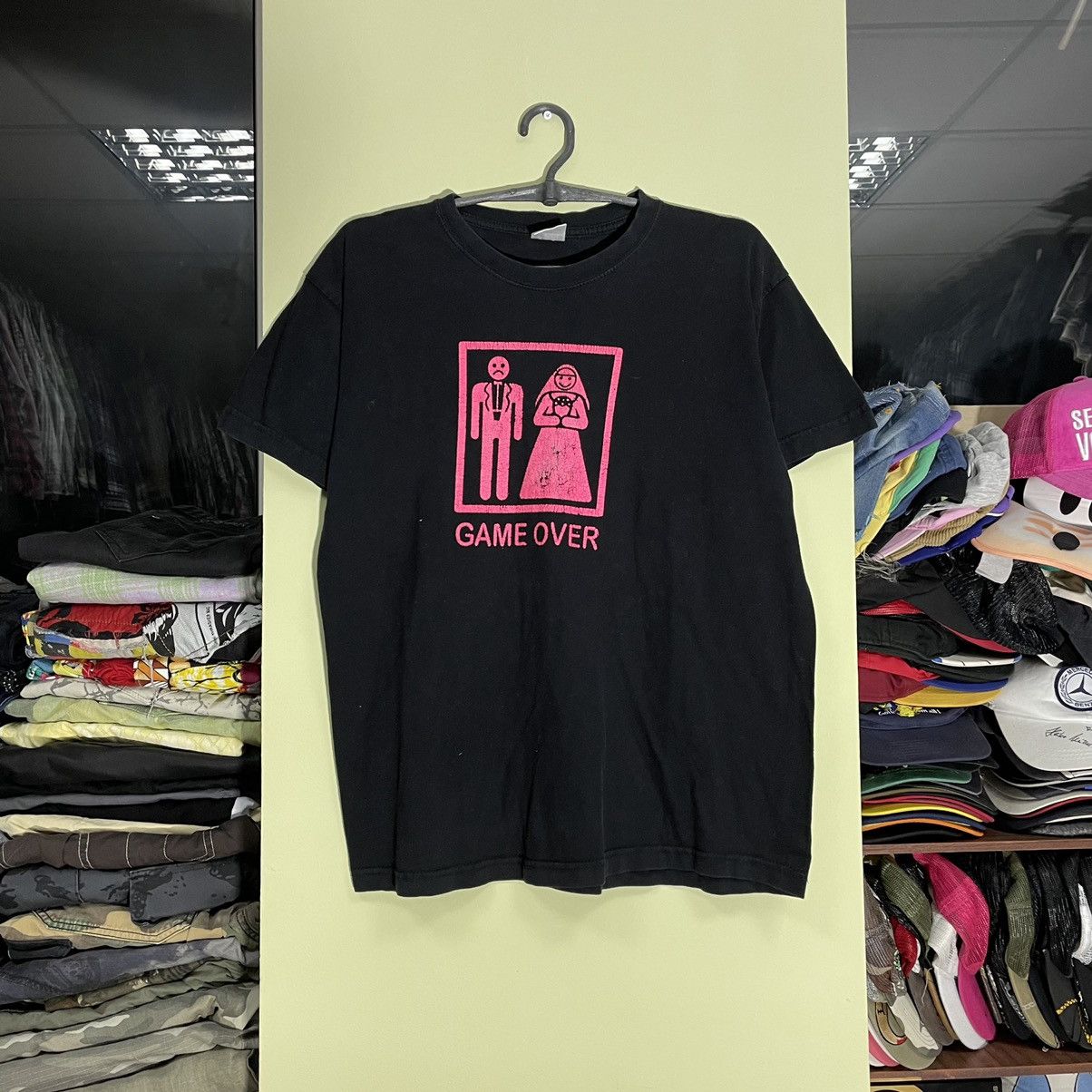 Vintage Vintage Y2K Graphic Tee Game Over Print Streetwear Baggy L Size US L / EU 52-54 / 3 - 3 Thumbnail