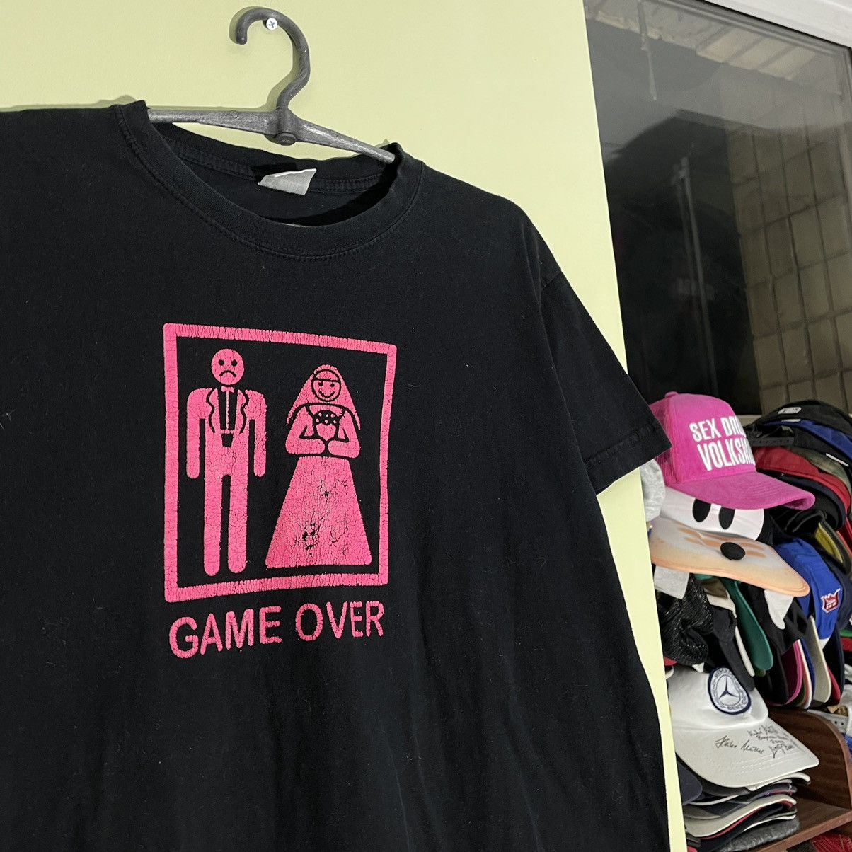 Vintage Y2K Adult Tee Tee Game Over Comedy Art L