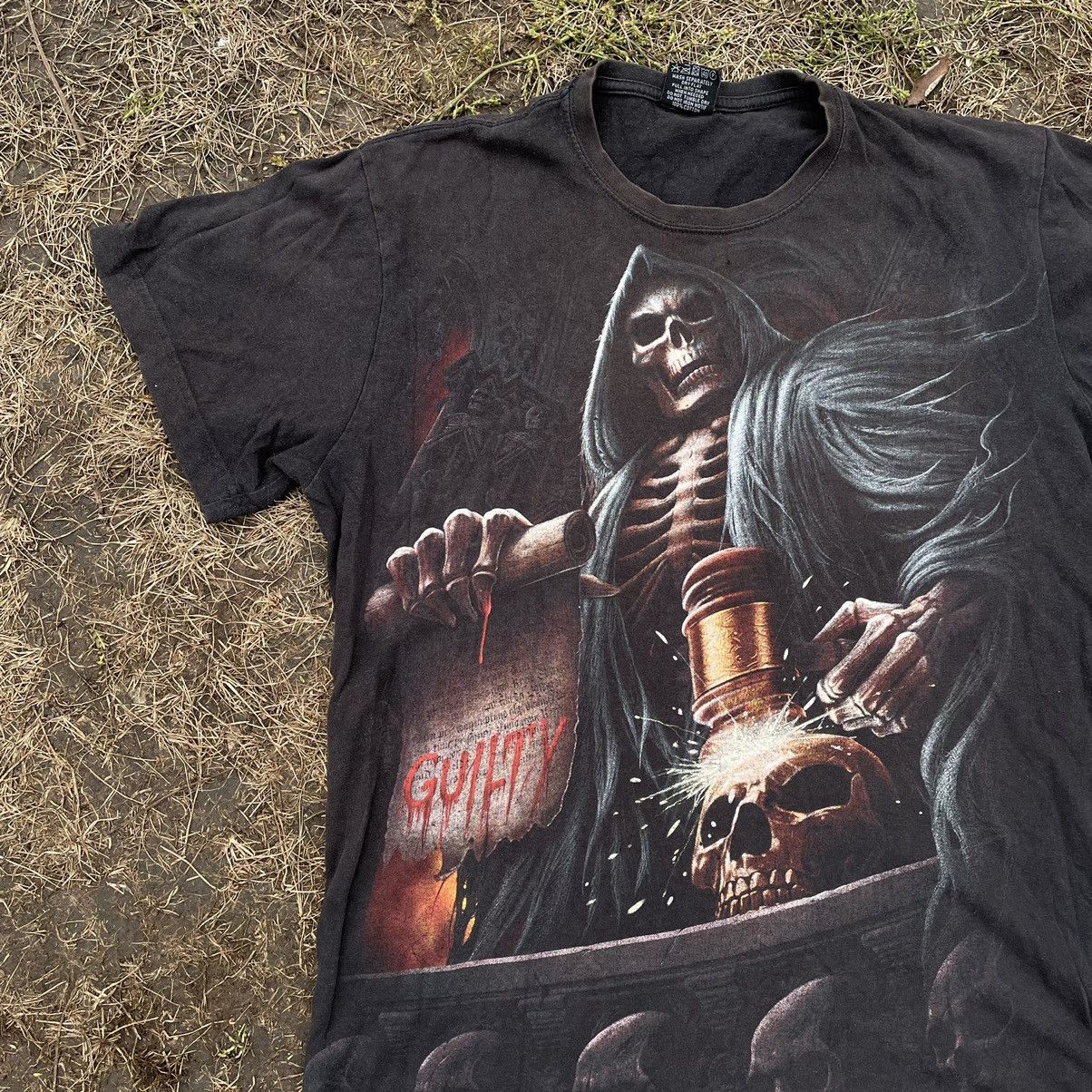 Band Tees Vintage Y2K Skulls Dead Face Vamp Horror Tee Rock Streetwear Size US M / EU 48-50 / 2 - 4 Thumbnail