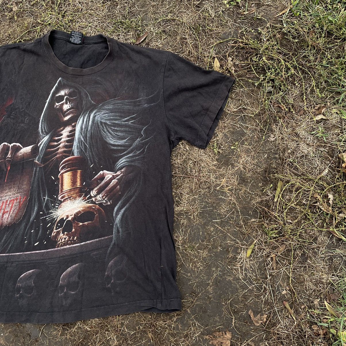 Band Tees Vintage Y2K Skulls Dead Face Vamp Horror Tee Rock Streetwear Size US M / EU 48-50 / 2 - 3 Thumbnail