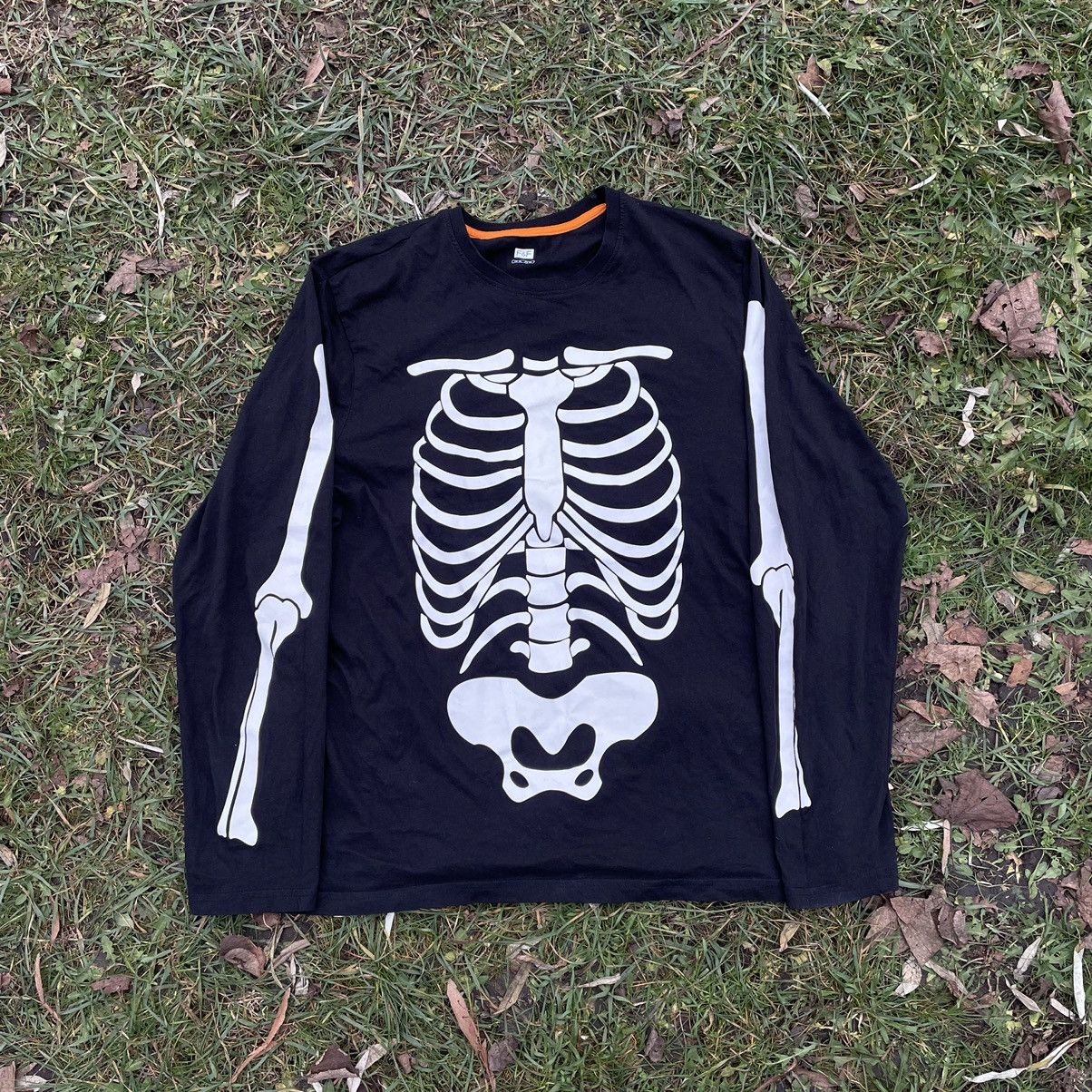 Vintage Vintage Y2K 90s Skeleton Graphic Tee Grunge Dark Baggy L Size US L / EU 52-54 / 3 - 1 Thumbnail