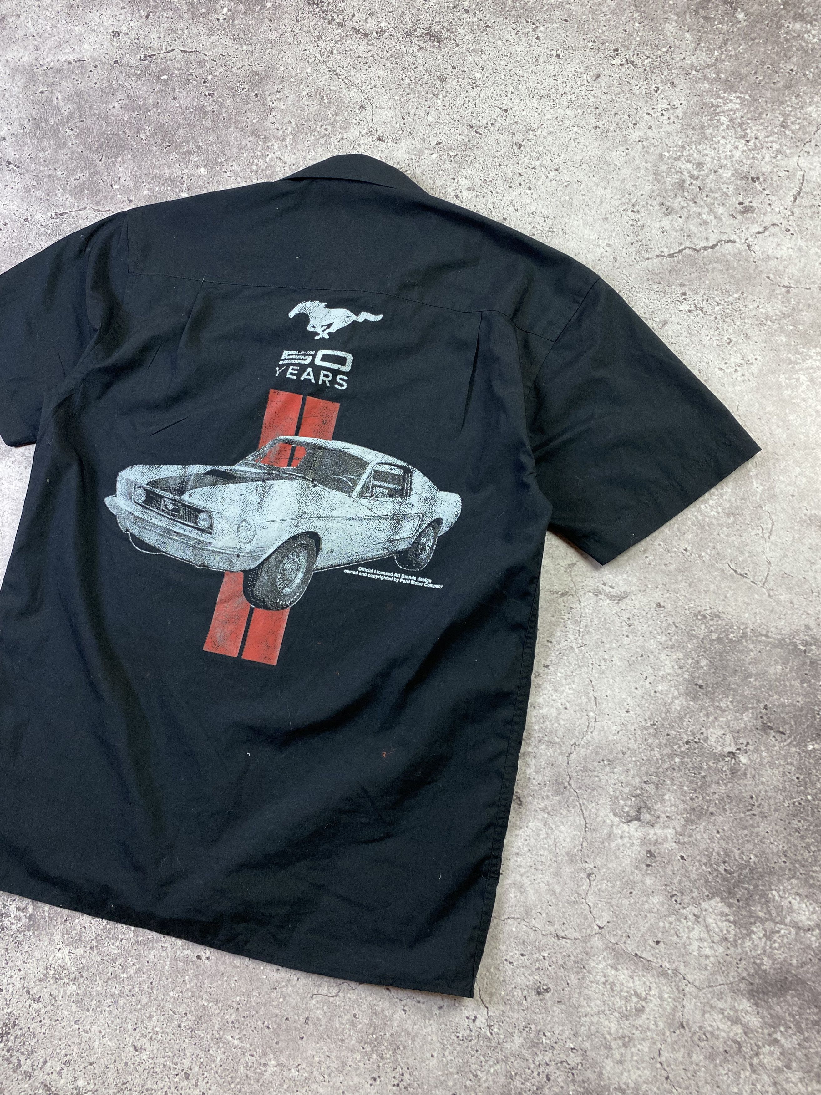 Harley Davidson Vintage Ford Mustang Short sleeve shirt 80s Size US S / EU 44-46 / 1 - 1 Thumbnail