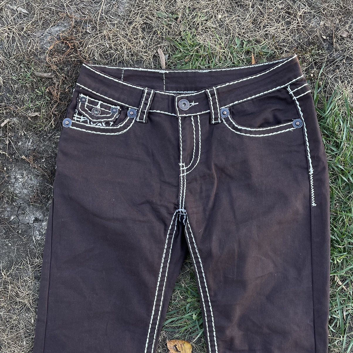 Vintage Vintage 90s Baggy Embroidered Japanese Jeans Black Faded 30 Size 30" / US 8 / IT 44 - 5 Thumbnail