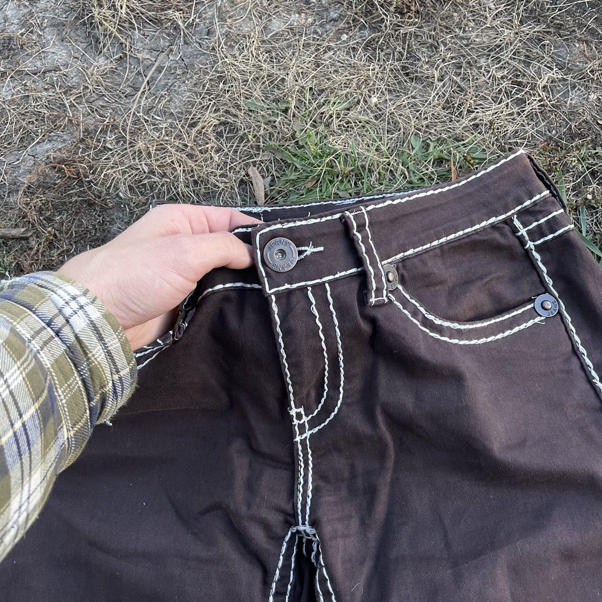 Vintage Vintage 90s Baggy Embroidered Japanese Jeans Black Faded 30 Size 30" / US 8 / IT 44 - 8 Thumbnail