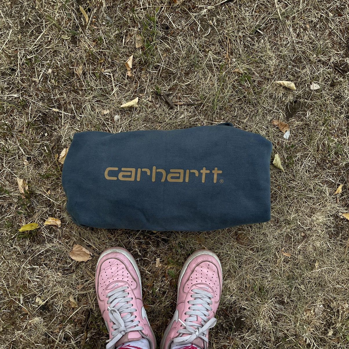 Vintage Vintage 90s Carhartt Faded Embroidered Logo Crewneck Streetw Size US M / EU 48-50 / 2 - 5 Thumbnail