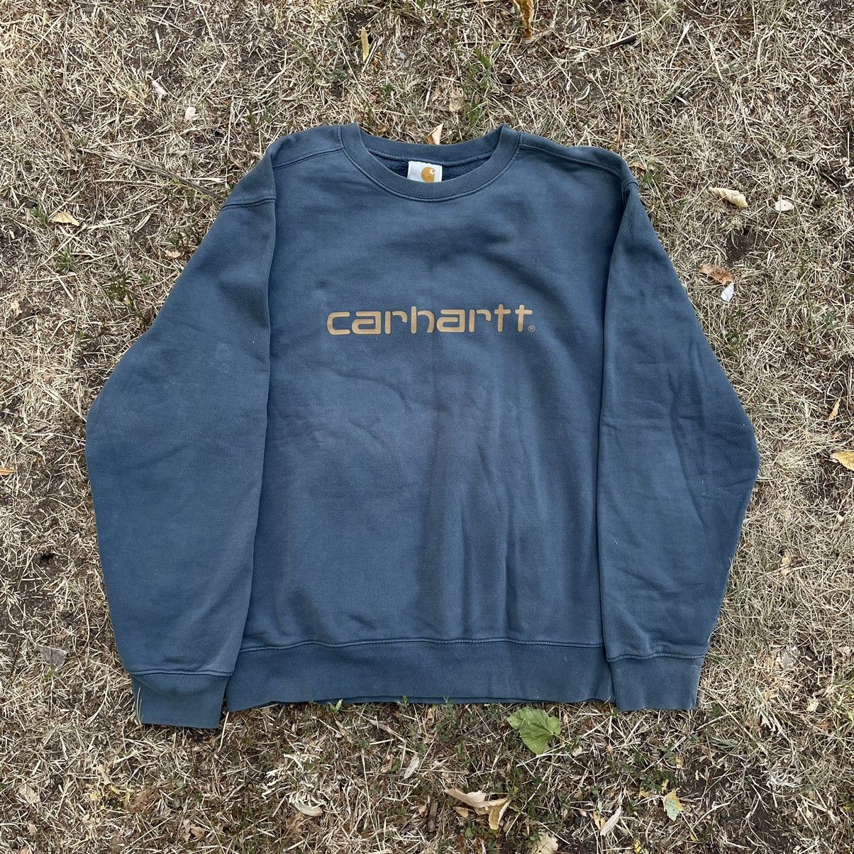 Vintage Vintage 90s Carhartt Faded Embroidered Logo Crewneck Streetw Size US M / EU 48-50 / 2 - 1 Thumbnail