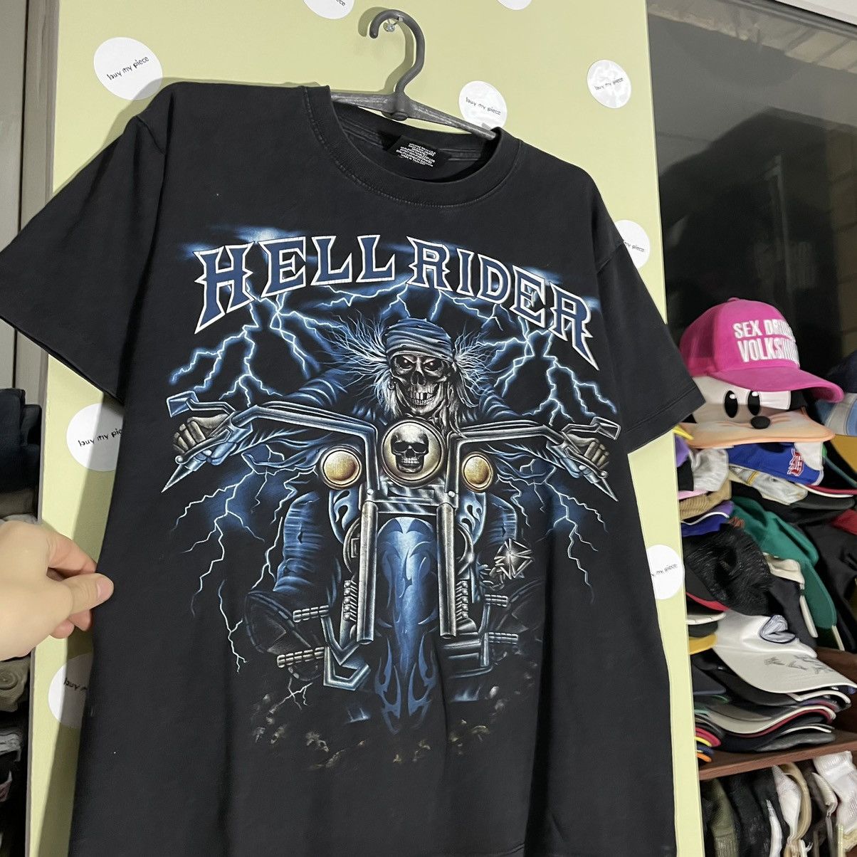Band Tees Vintage 666 Y2K HellRider Monster Energy Face Tee Streetwear Size US M / EU 48-50 / 2 - 5 Thumbnail