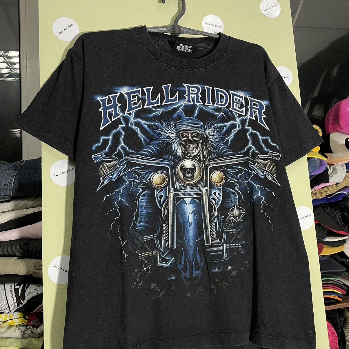 Band Tees Vintage 666 Y2K HellRider Monster Energy Face Tee Streetwear Size US M / EU 48-50 / 2 - 4 Thumbnail