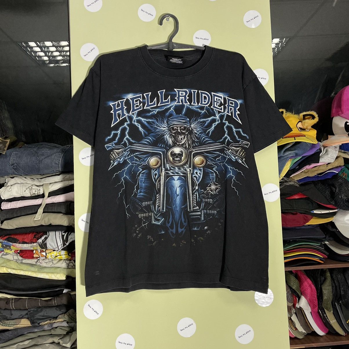 Band Tees Vintage 666 Y2K HellRider Monster Energy Face Tee Streetwear Size US M / EU 48-50 / 2 - 1 Thumbnail