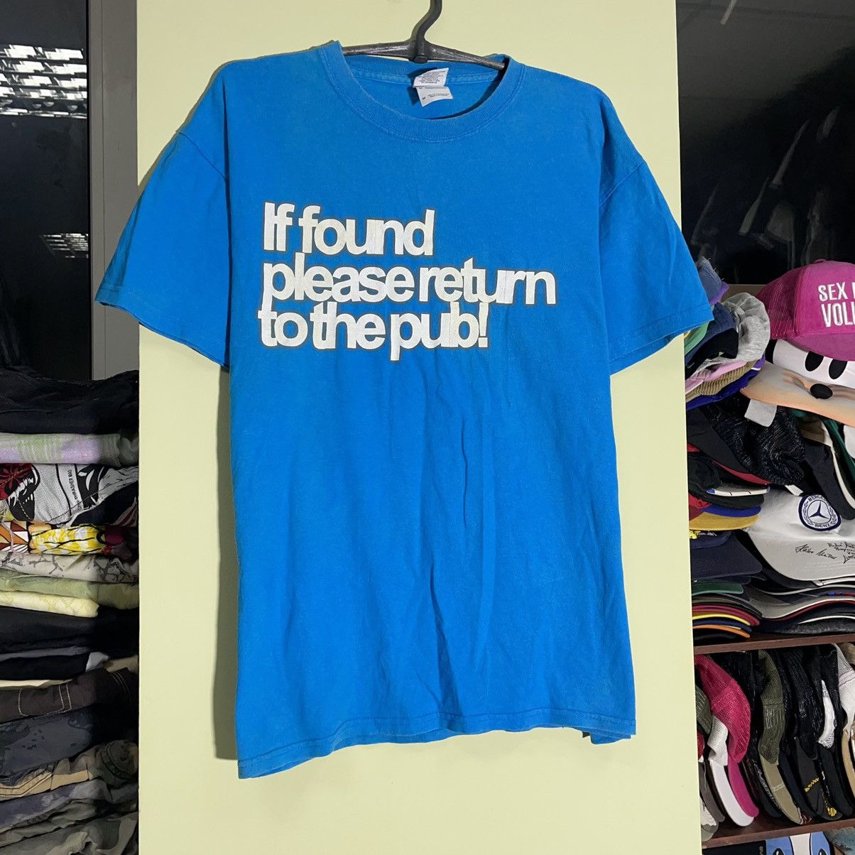 Vintage Vintage 90s Blue Graphic Tee Humor Print Faded Indie Goth M Size US M / EU 48-50 / 2 - 3 Thumbnail