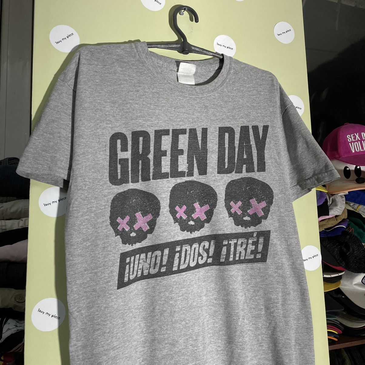 Vintage Vintage 90s Green Day Faded Graphic Band Tee Grunge Grey M Size US M / EU 48-50 / 2 - 3 Thumbnail