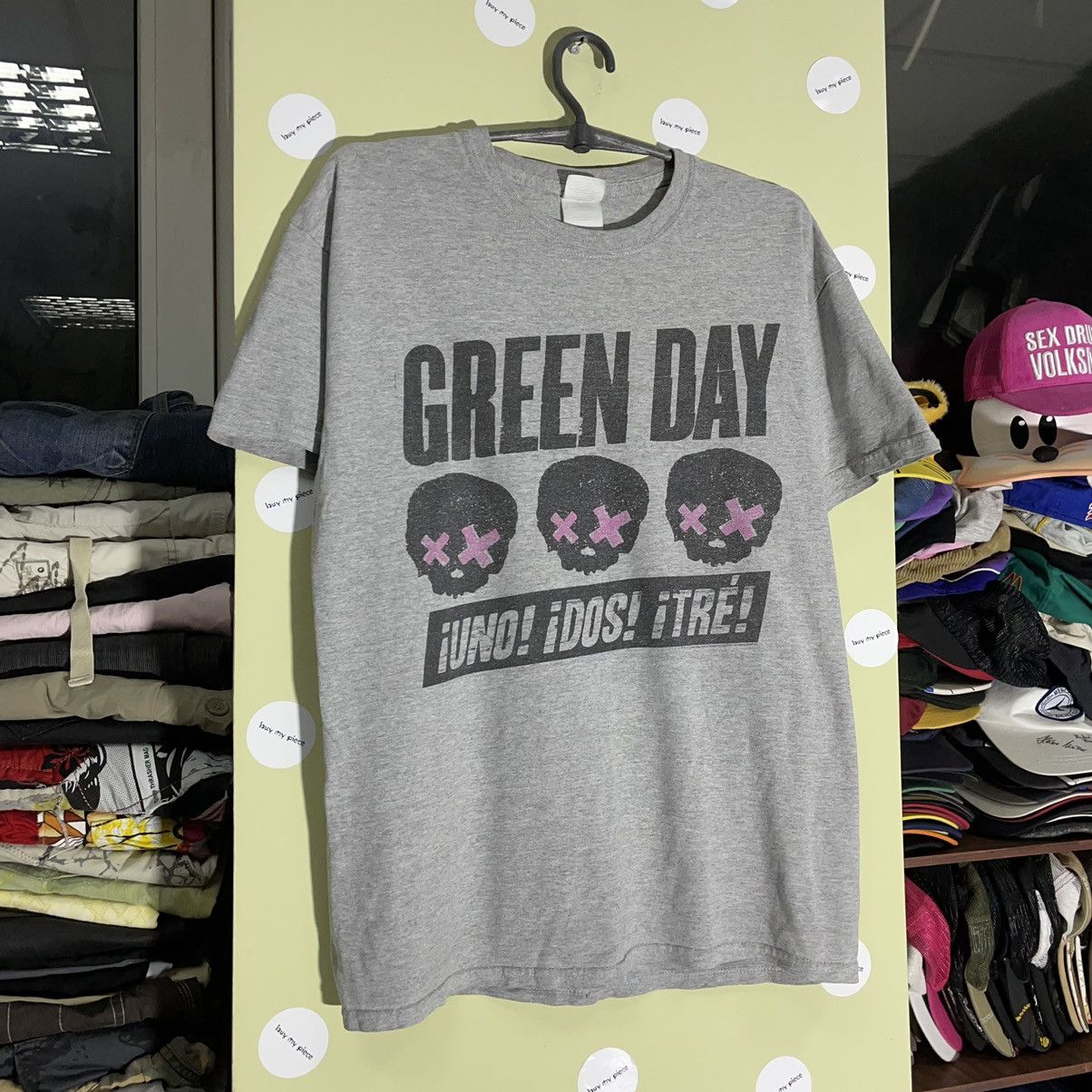 Vintage Vintage 90s Green Day Faded Graphic Band Tee Grunge Grey M Size US M / EU 48-50 / 2 - 4 Thumbnail