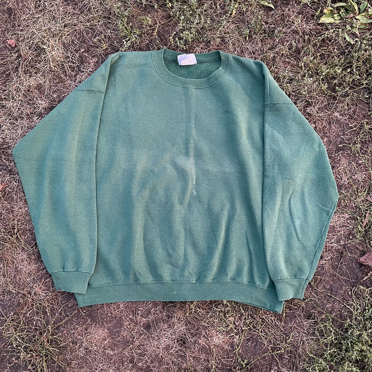 Vintage Vintage 90s Faded Blank Crewneck Sweatshirt Grunge Logo L Size US L / EU 52-54 / 3 - 1 Thumbnail