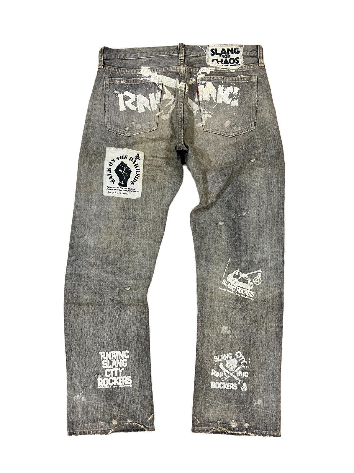 Hysteric Glamour × Japanese Brand × Seditionaries 1990s 🇯🇵 Edition "Anarchy" Motif Art Seditionaries Denim Size US 31 - 3 Thumbnail