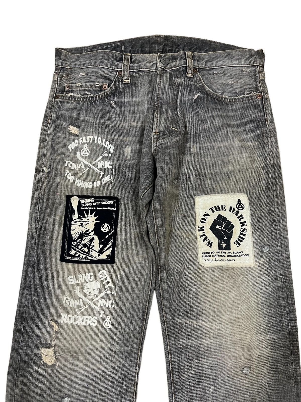 Hysteric Glamour × Japanese Brand × Seditionaries 1990s 🇯🇵 Edition "Anarchy" Motif Art Seditionaries Denim Size US 31 - 1 Thumbnail