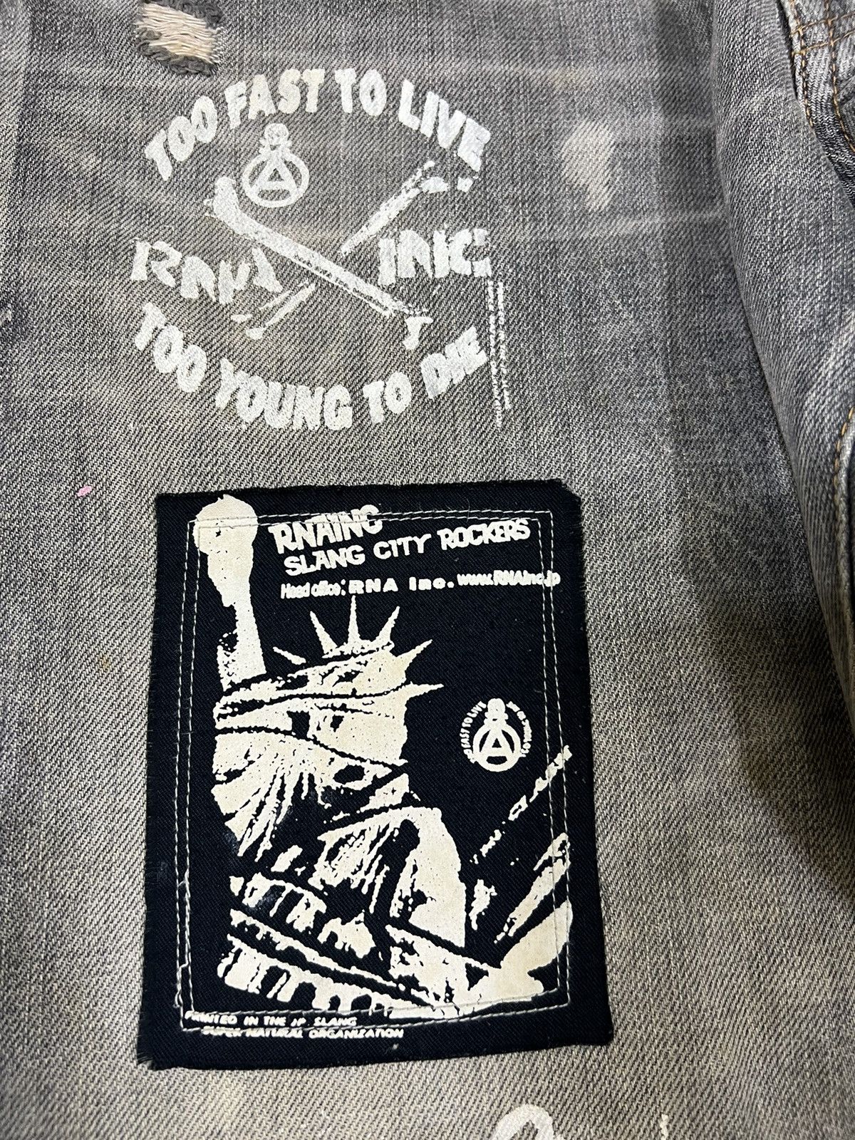 Hysteric Glamour × Japanese Brand × Seditionaries 1990s 🇯🇵 Edition "Anarchy" Motif Art Seditionaries Denim Size US 31 - 8 Thumbnail