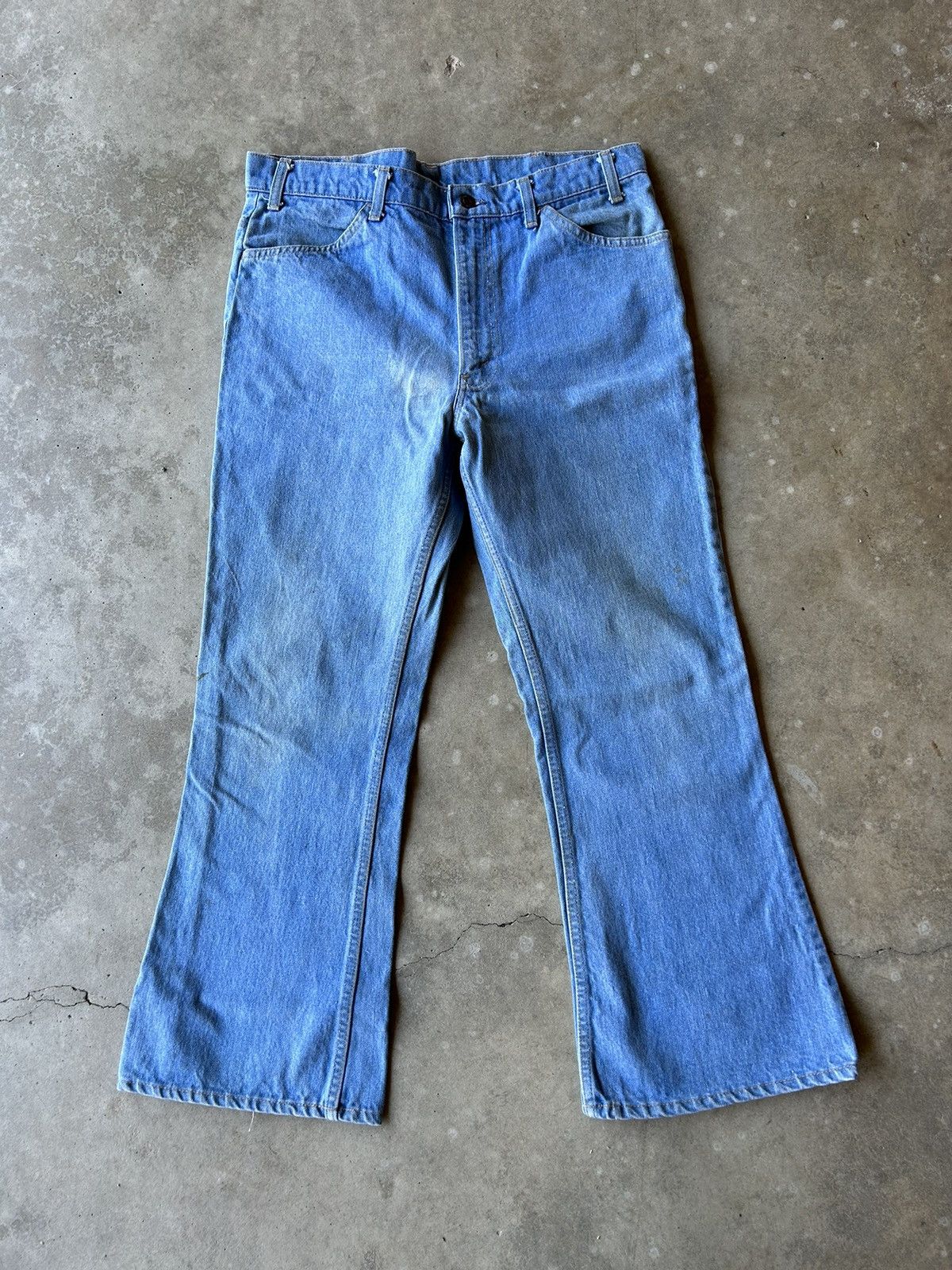 Vintage 70s Orange Tab Levis 646 Bell Bottom Flare