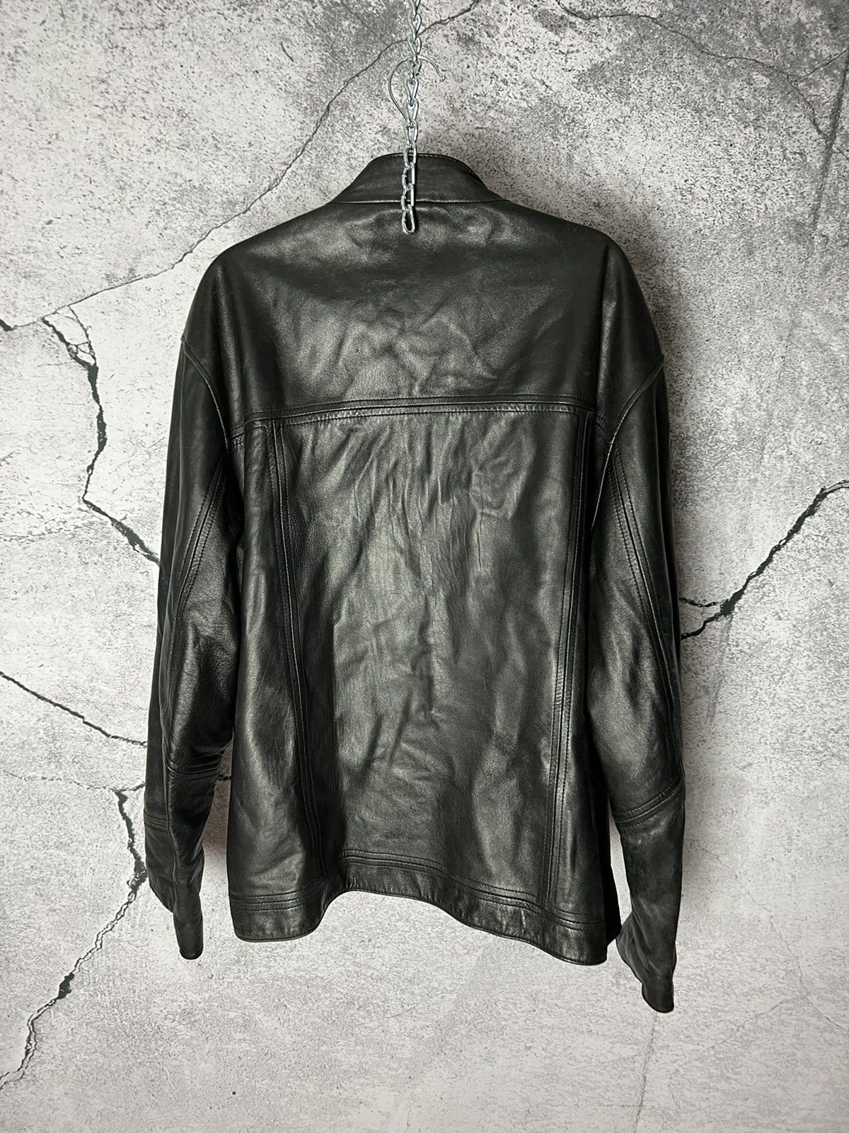 Vintage Vintage avant garde high quality leather jacket Size US XL / EU 56 / 4 - 3 Thumbnail
