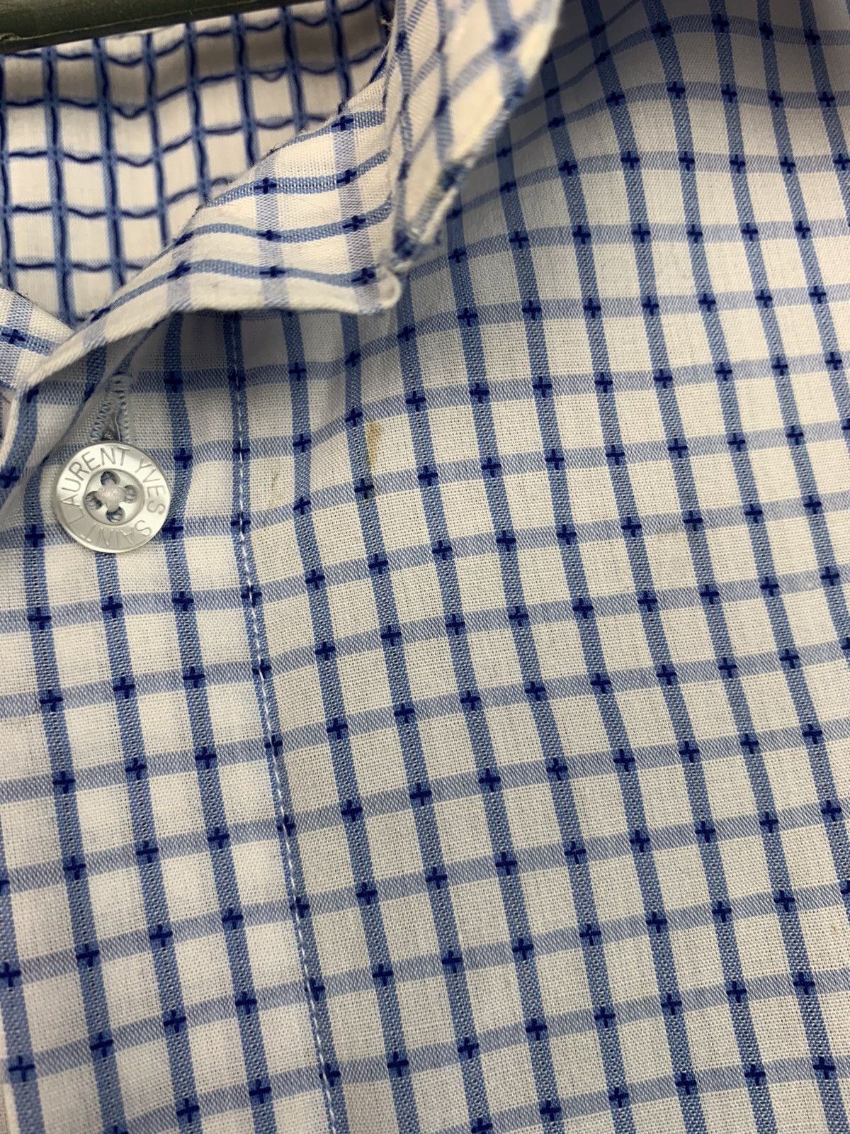 Vintage × Yves Saint Laurent Yves Saint Laurent YSL Mens Shorts Sleeve Shirt Size US L / EU 52-54 / 3 - 4 Thumbnail
