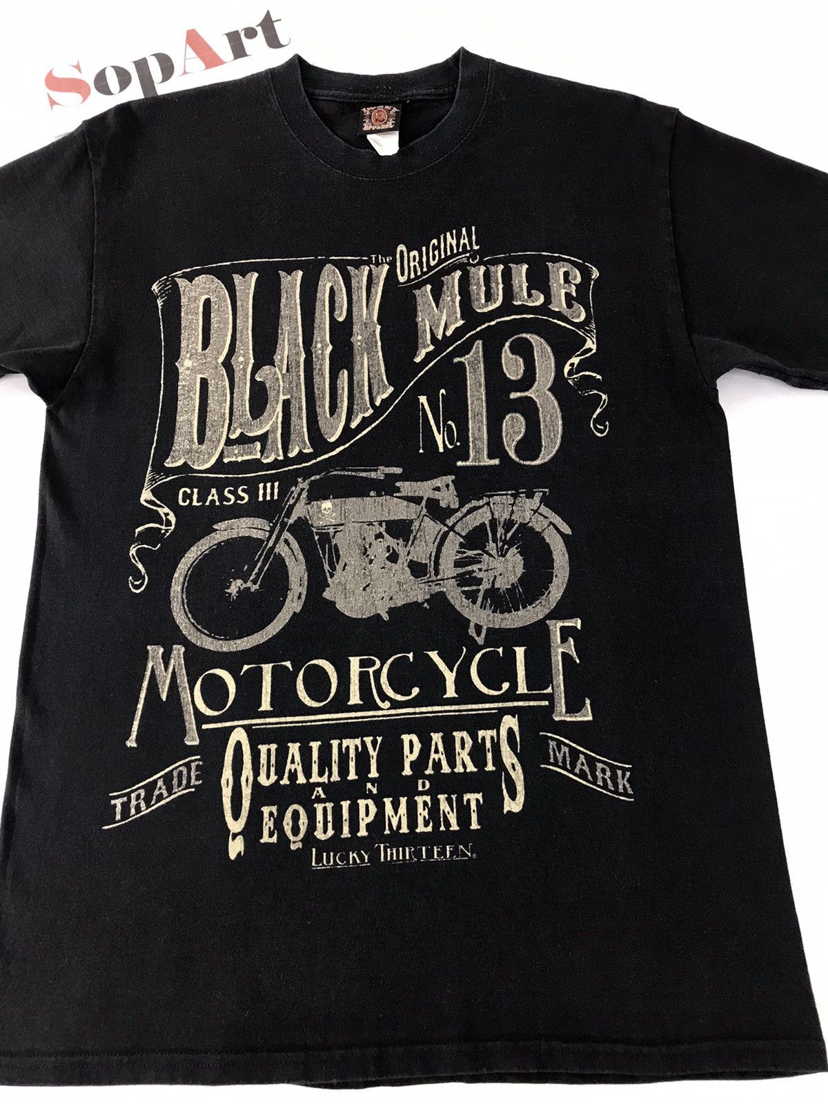 Vintage Vtg Graphics Original Black Mule Class 3 Motorcycle Tee Size US M / EU 48-50 / 2 - 3 Thumbnail