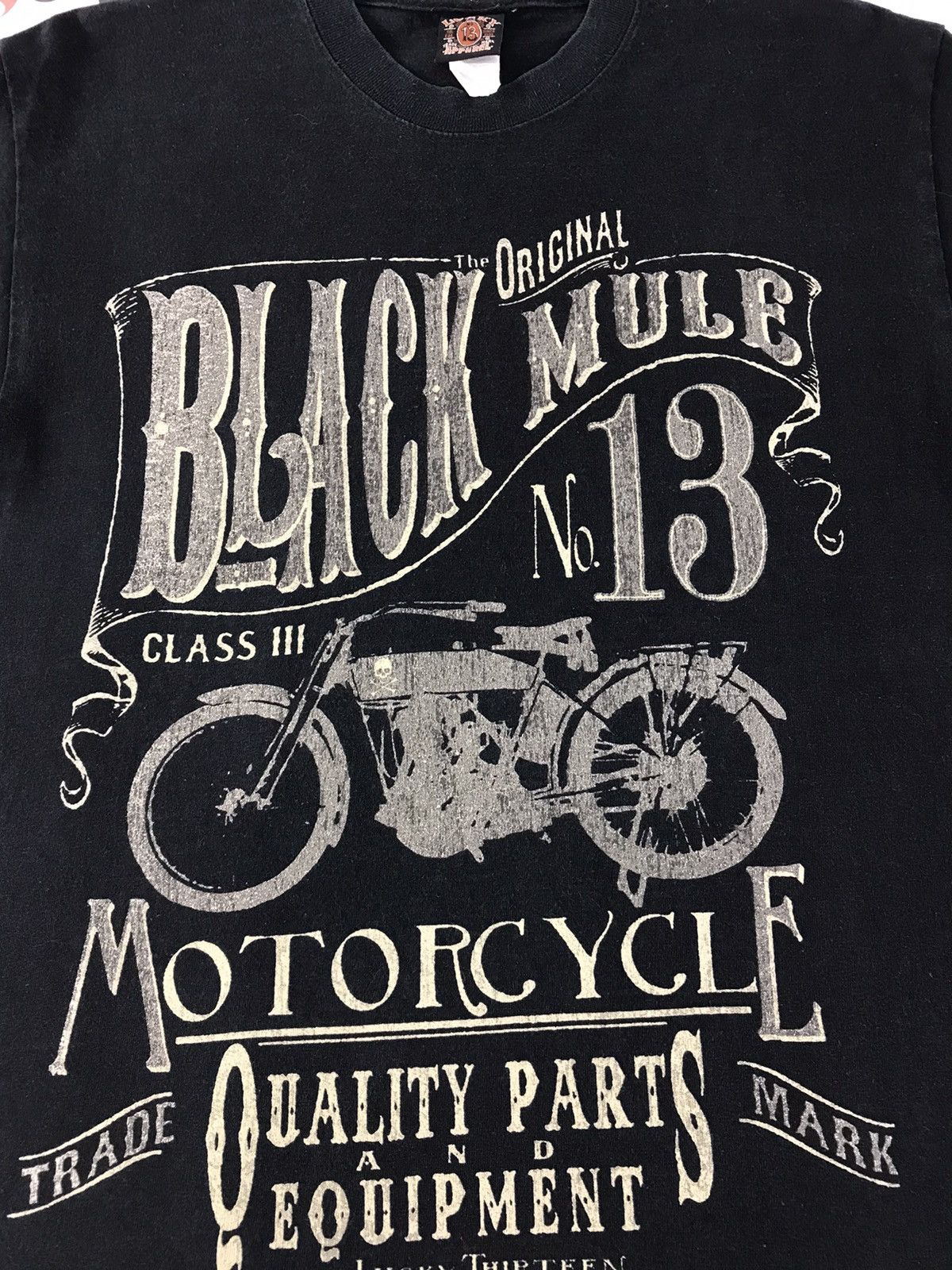 Vintage Vtg Graphics Original Black Mule Class 3 Motorcycle Tee Size US M / EU 48-50 / 2 - 4 Thumbnail