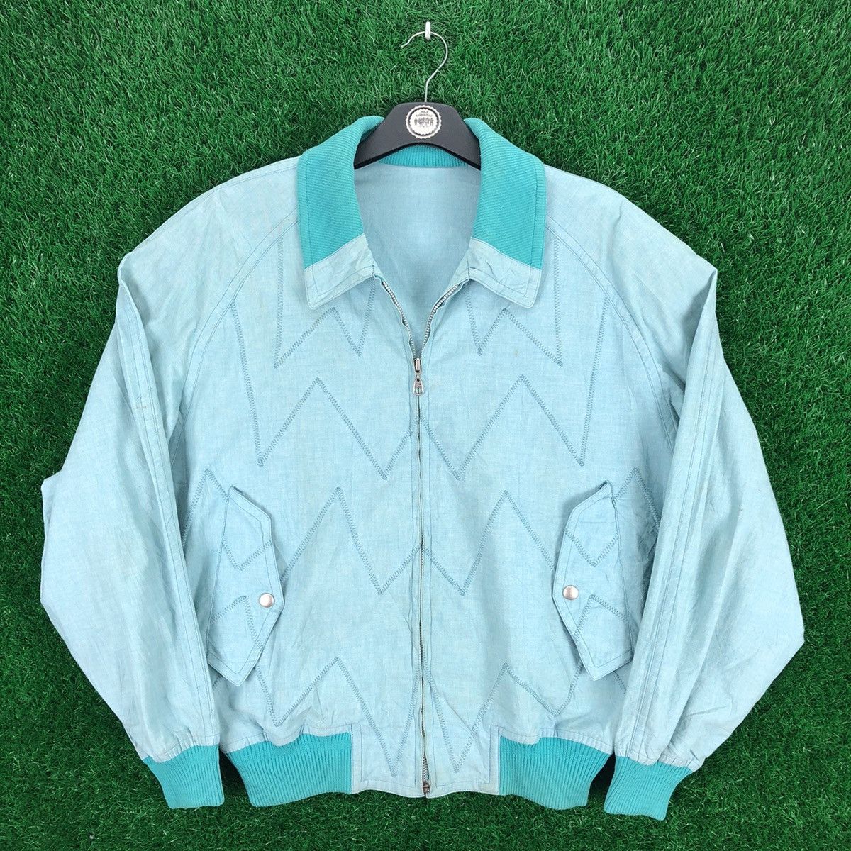 Japanese Brand Vintage 90's Bomber Style Jacket By Jun Size US XXL / EU 58 / 5 - 1 Thumbnail