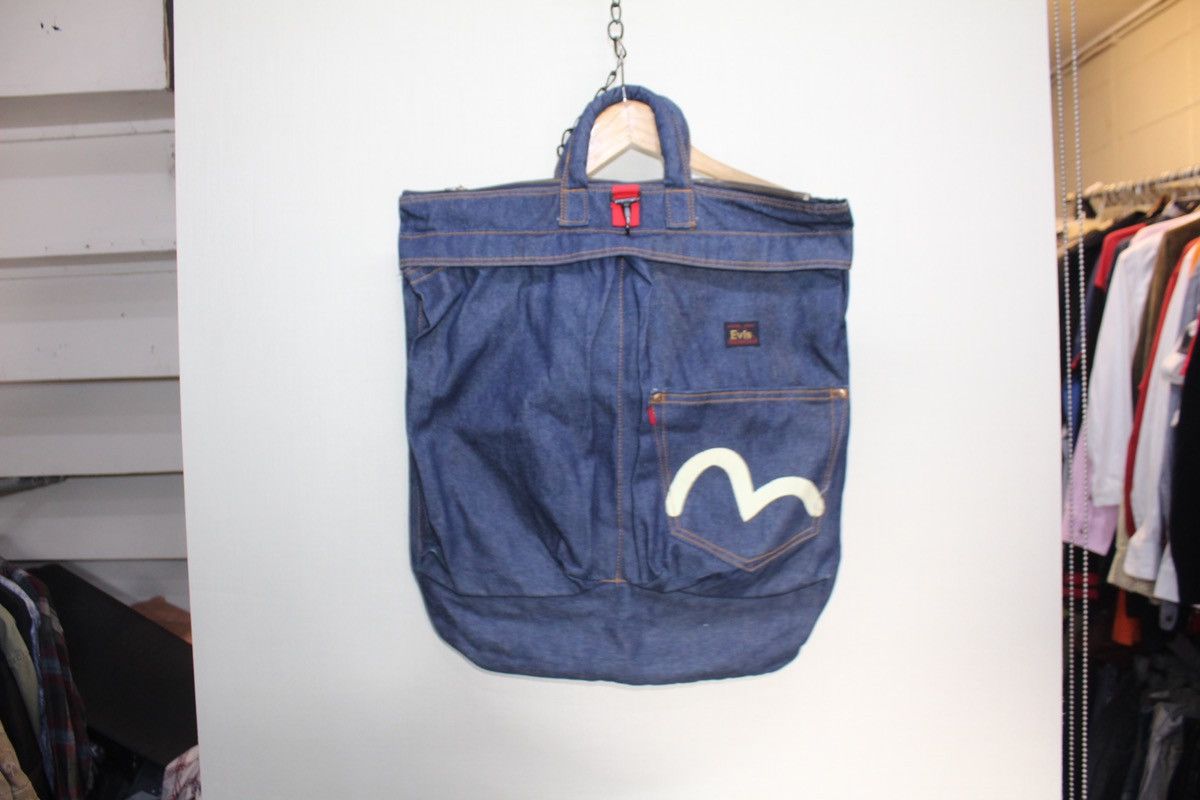 image of Evisu Evis Helmet Bag in Denim, Men's