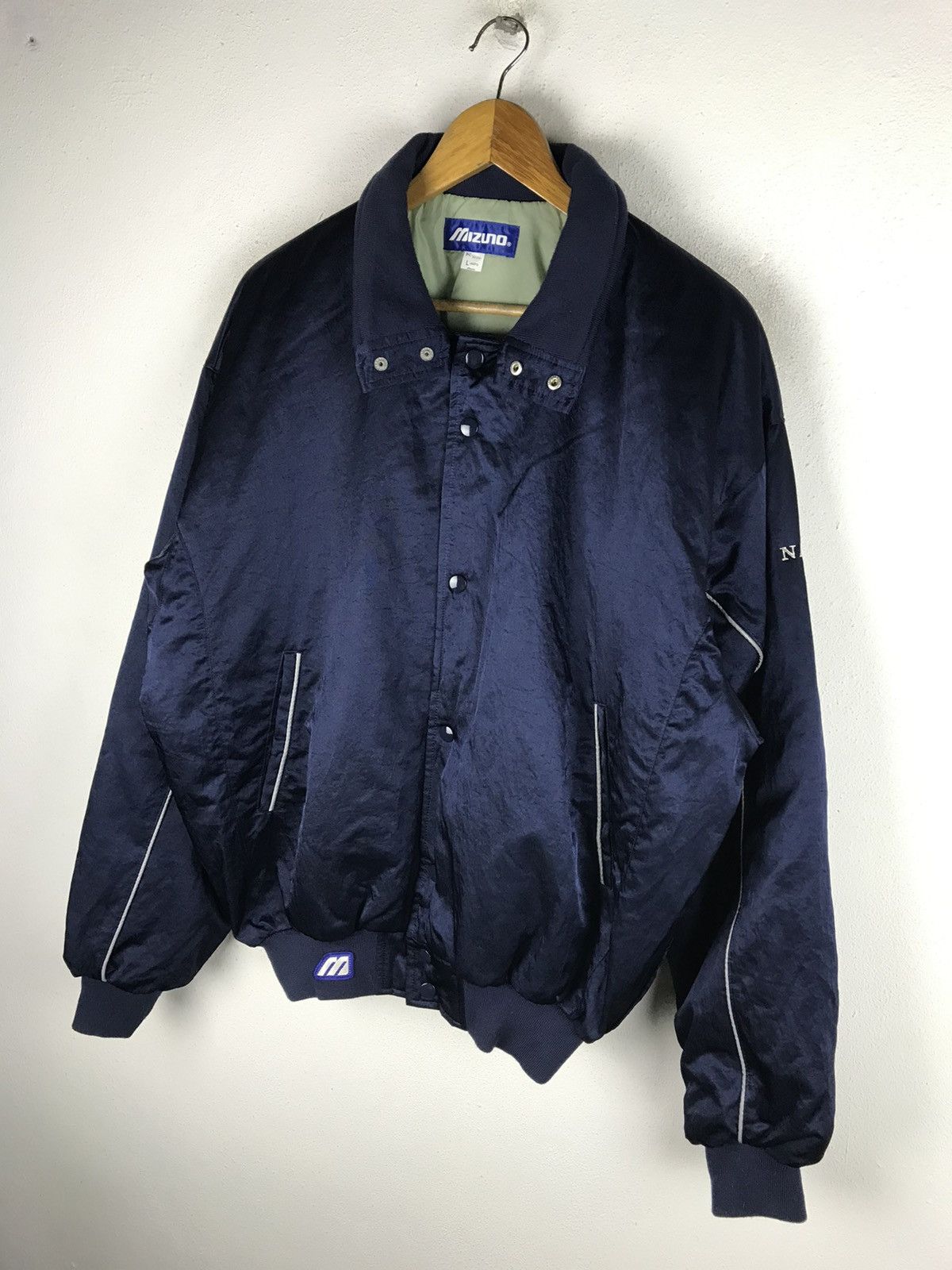 Mizuno MIZUNO VARSITY JACKET STYLE SATIN FABRIC JAPAN BASEBALL Size US L / EU 52-54 / 3 - 4 Thumbnail