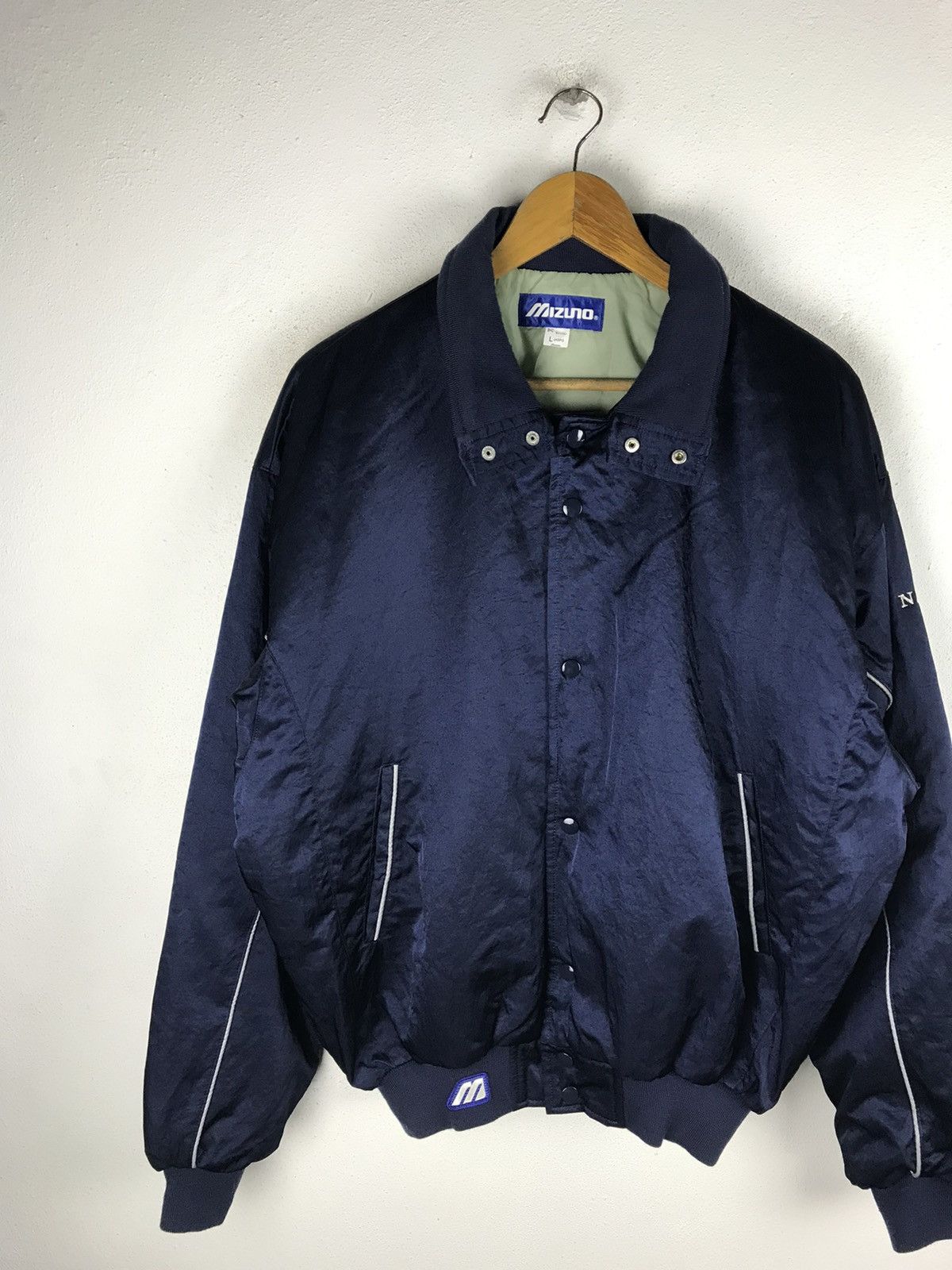 Mizuno MIZUNO VARSITY JACKET STYLE SATIN FABRIC JAPAN BASEBALL Size US L / EU 52-54 / 3 - 3 Thumbnail