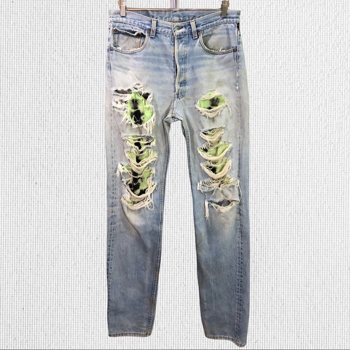 Levi's × Vintage Vintage Levis 501 Distressed Denim Jeans Size US 34 / EU 50 - 1 Thumbnail