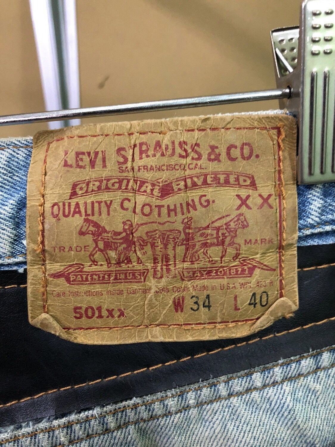 Levi's × Vintage Vintage Levis 501 Distressed Denim Jeans Size US 34 / EU 50 - 6 Thumbnail