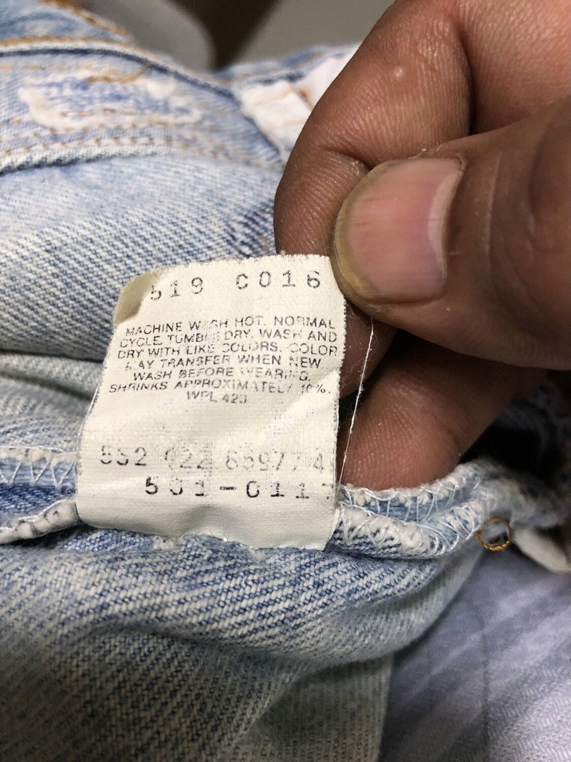 Levi's × Vintage Vintage Levis 501 Distressed Denim Jeans Size US 34 / EU 50 - 8 Thumbnail