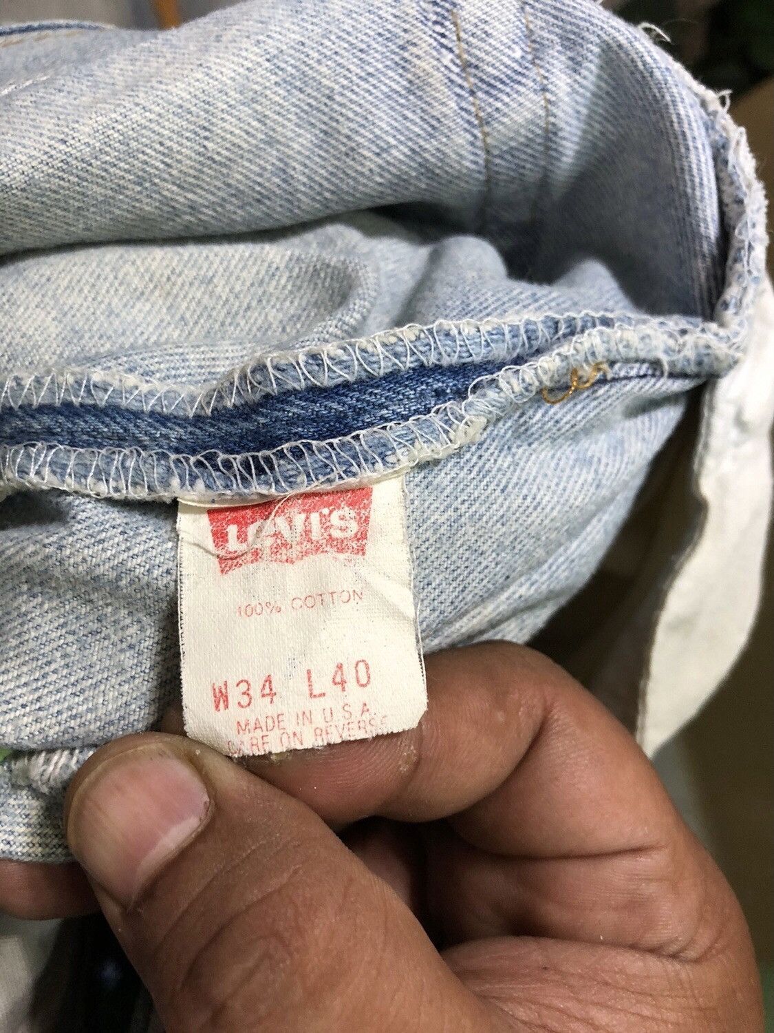 Levi's × Vintage Vintage Levis 501 Distressed Denim Jeans Size US 34 / EU 50 - 7 Thumbnail