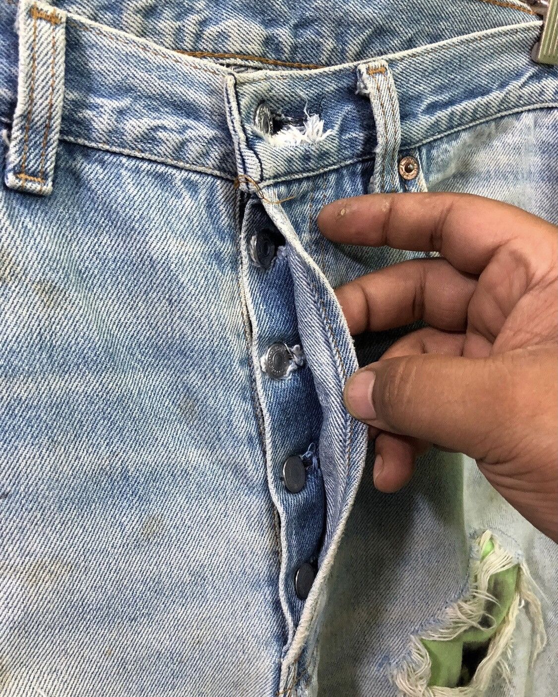 Levi's × Vintage Vintage Levis 501 Distressed Denim Jeans Size US 34 / EU 50 - 4 Thumbnail
