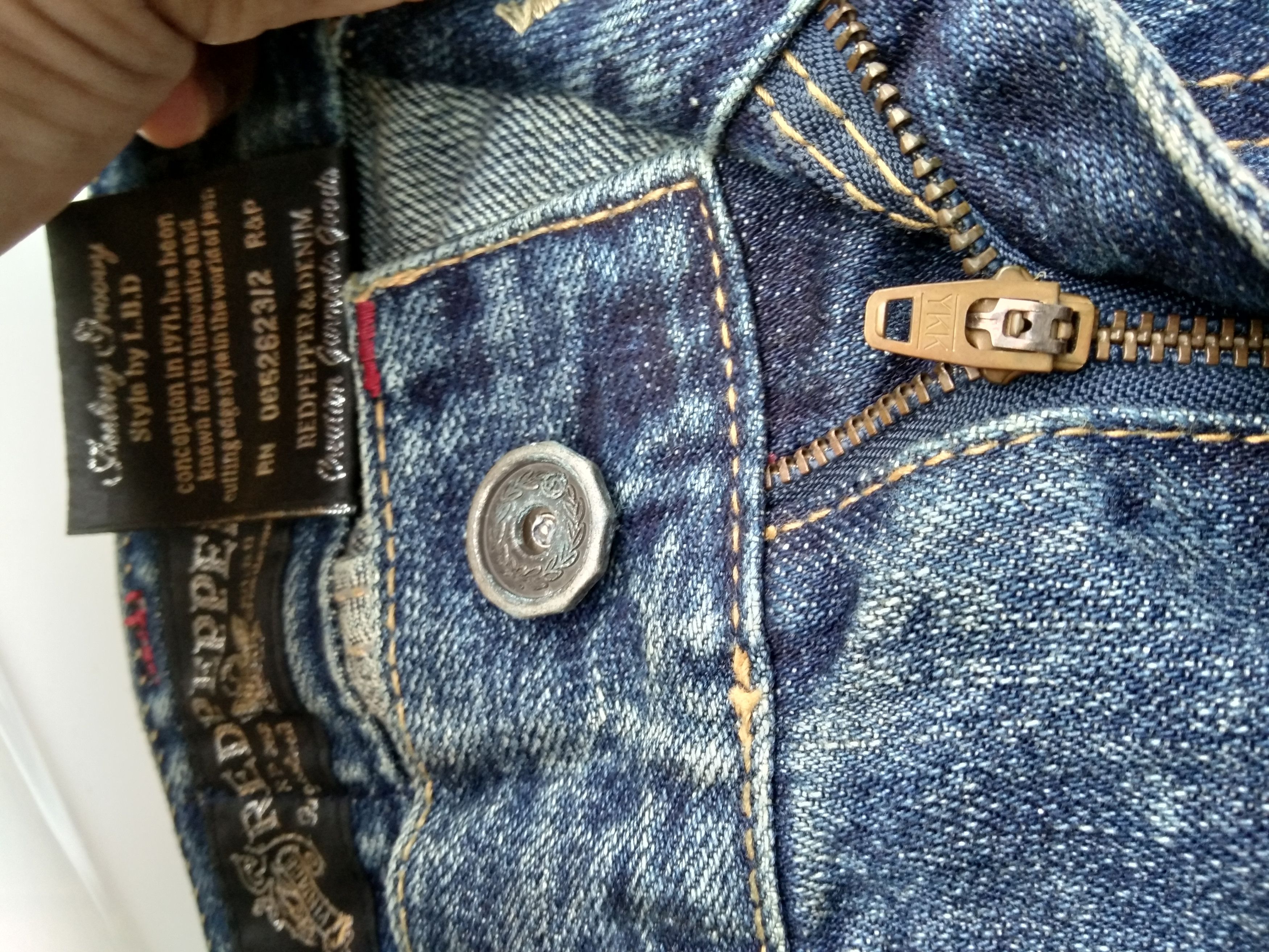 Japanese Brand RARE RED PEPPER DISTRESS DENIM Size US 32 / EU 48 - 15 Thumbnail