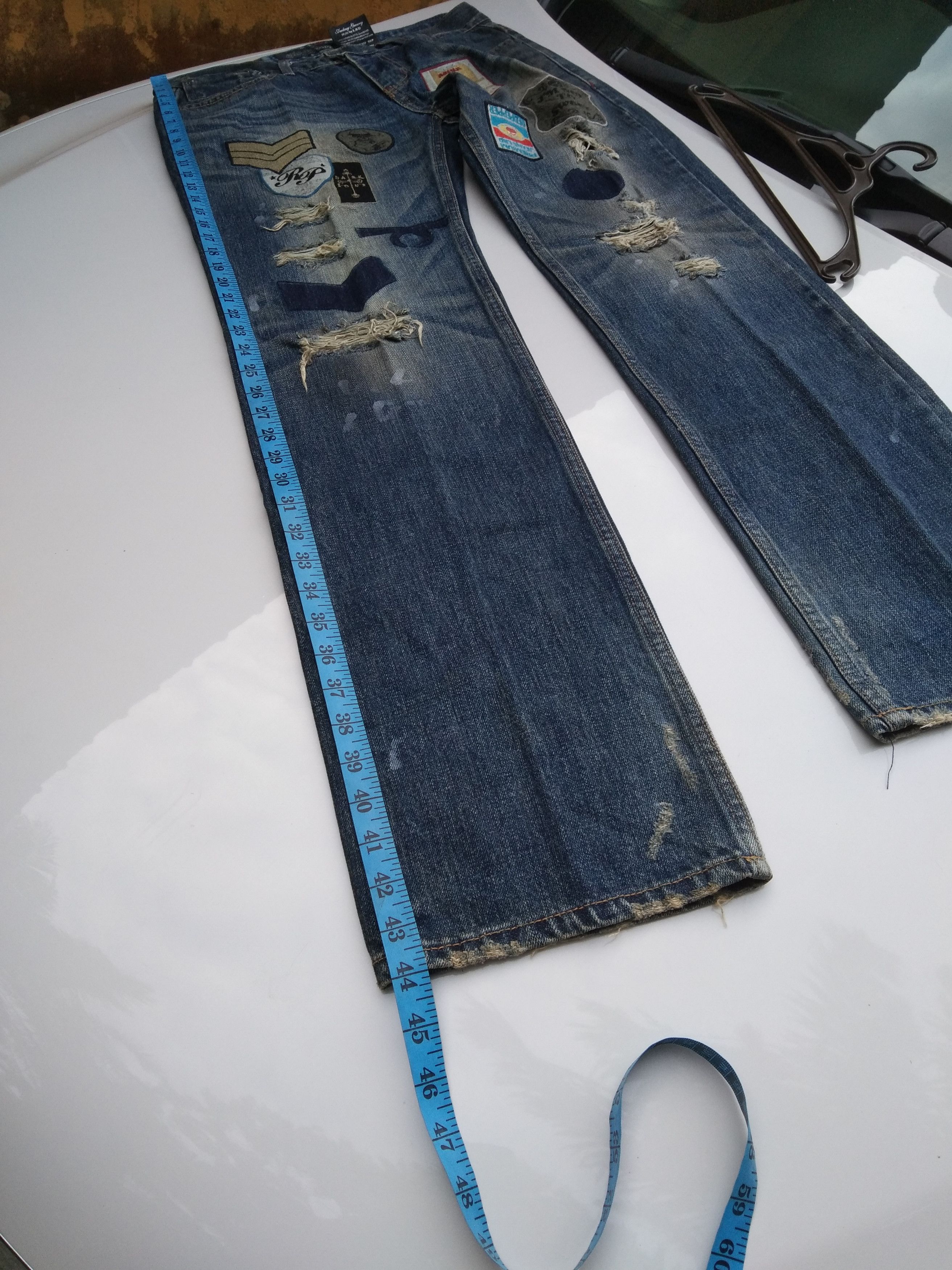 Japanese Brand RARE RED PEPPER DISTRESS DENIM Size US 32 / EU 48 - 19 Thumbnail