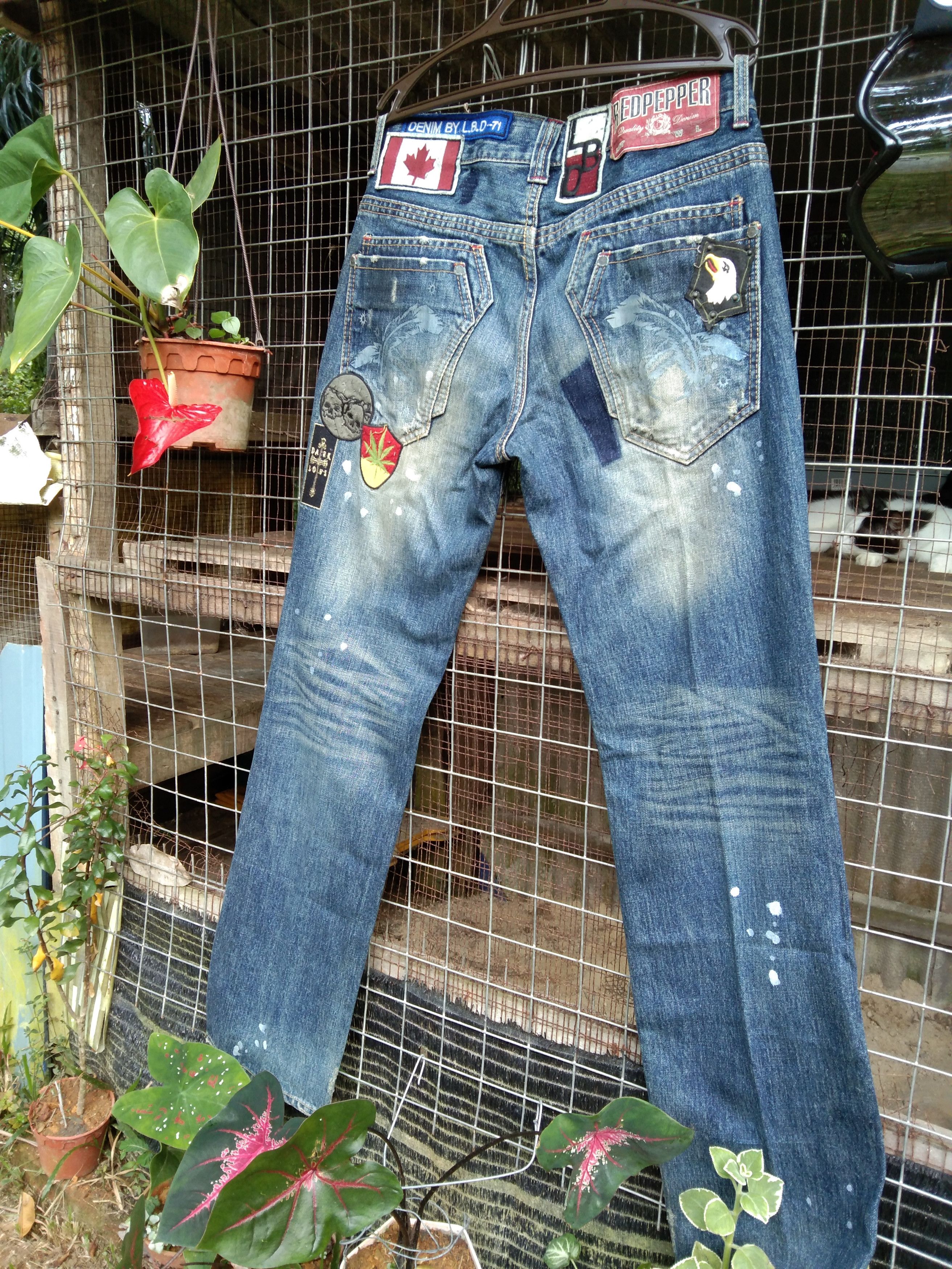 Japanese Brand RARE RED PEPPER DISTRESS DENIM Size US 32 / EU 48 - 5 Thumbnail