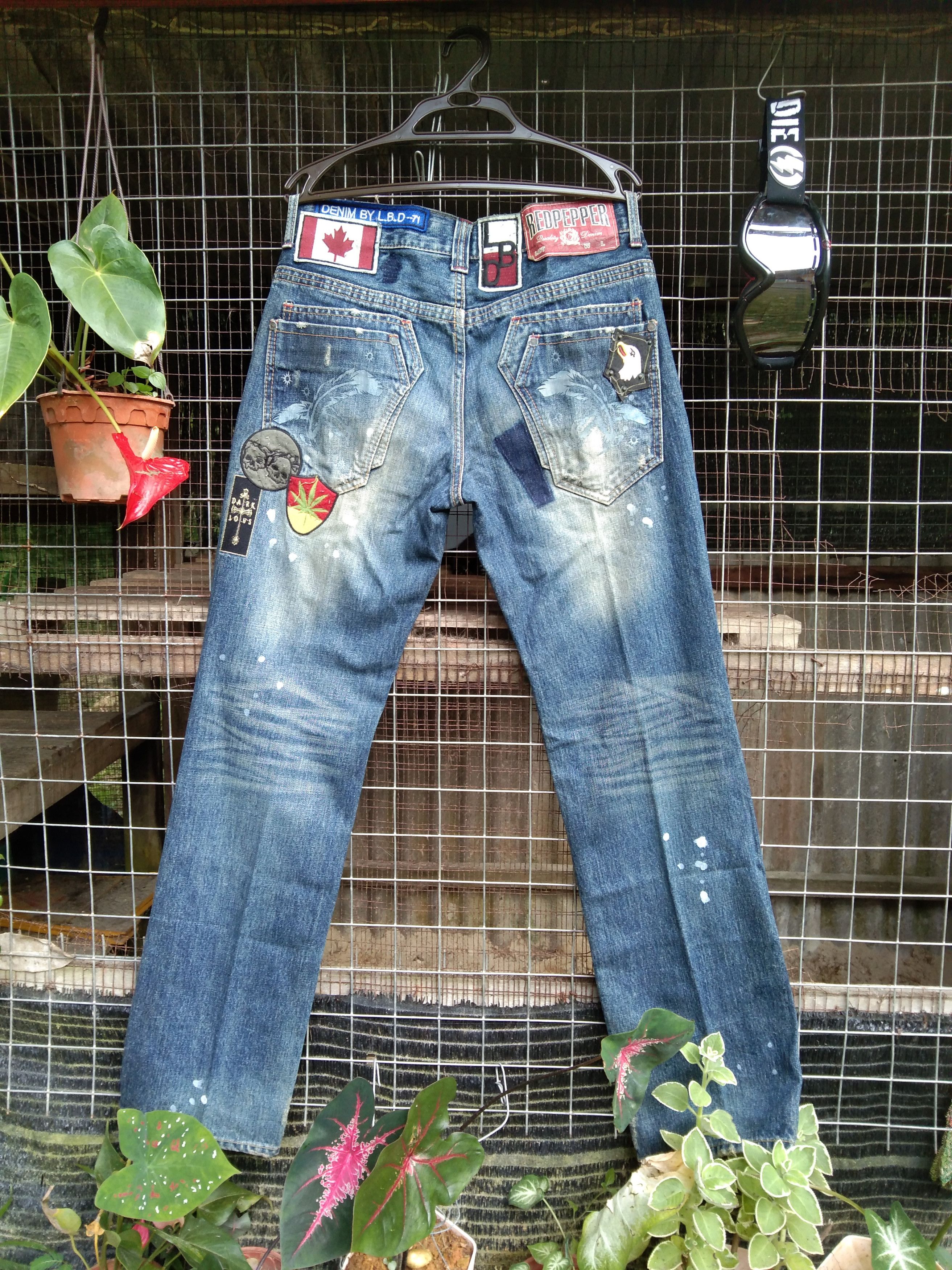 Japanese Brand RARE RED PEPPER DISTRESS DENIM Size US 32 / EU 48 - 4 Thumbnail