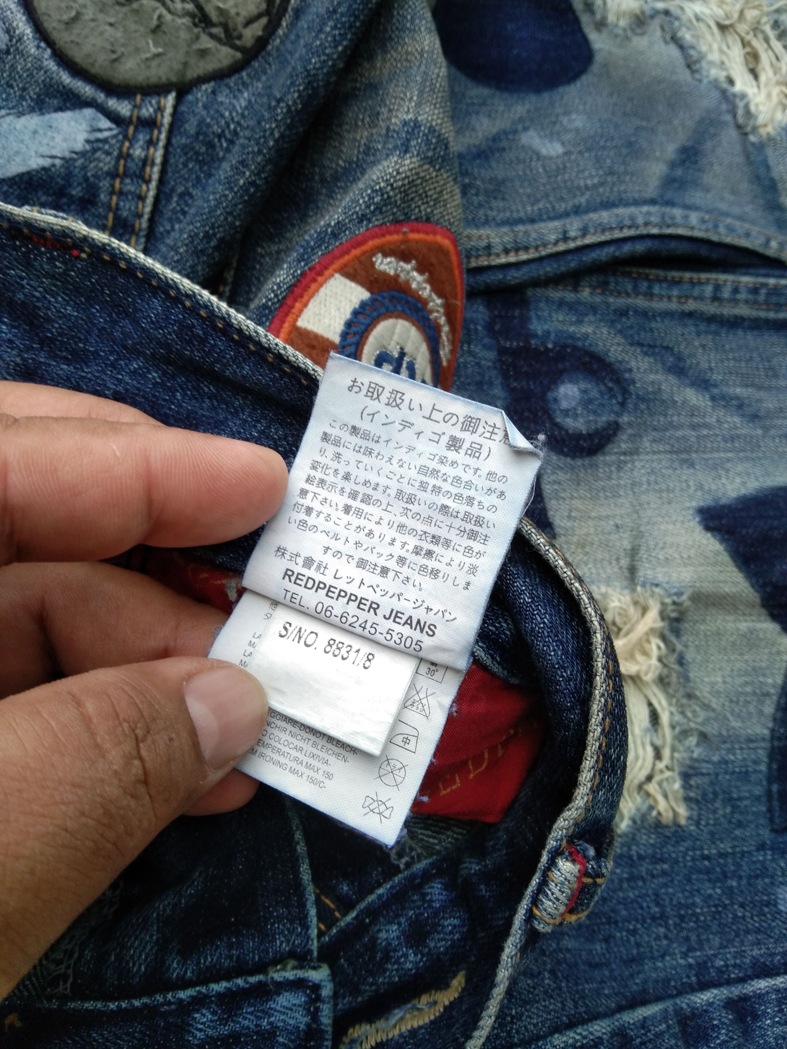 Japanese Brand RARE RED PEPPER DISTRESS DENIM Size US 32 / EU 48 - 11 Thumbnail